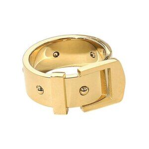 STAINLESS STEEL GOLD BELT RING